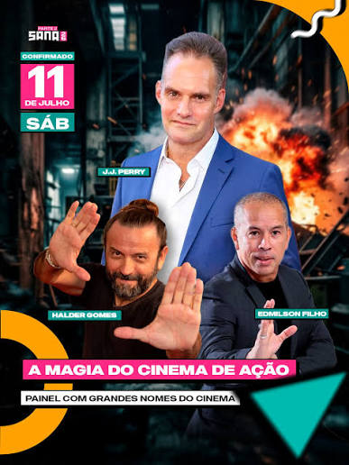 💥 O cinema de ação vai invadir o palco do Sana! No sábado, 11 de julho, o  Painel Cinema de Ação reúne três grandes nomes para uma conversa sobre  direção, dublês, preparação