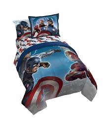 Avengers Captain America Iron Man Boys Twin Comforter Sheets Bonus Sham 5 Piece Bed In A Bag Walmart Com Walmart Com