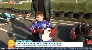 Your shared, stolen glances will definitely leave him lusting for more. How Do You Turn This Thing On Double Amputee Tony Hudgell 6 Who Dreams Of Becoming A Racing Driver Delights Gmb Viewers As He S Presented With A Customised Go Kart