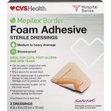 Cvs Health Mepilex Border Foam Adhesive Sterile Dressings
