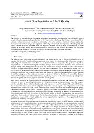 Was established in shah alam, selangor. Pdf Audit Firm Reputation And Audit Quality Edosa Aronmwan Academia Edu