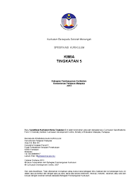 Check out the yearly plan/rancangan pelajaran tahunan kimia/chemistry tingkatan 5/form 5 for year 2011. Huraian Sukatan Pelajaran Kimia Tingkatan 5 2013