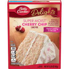 Jul 09, 2020 · you'll be proud to make and serve a cake that's as much fun as this one. Betty Crocker Super Moist Delights Cherry Chip Cake Mix Bettycrocker Com
