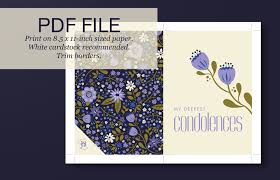 Send a sympathy card rather than using social media or an email. Julianna Nish My Deepest Condolences Sympathy Card