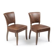 Modern dining & side chairs. Wilmslow Vintage Leather Tan Dining Chairs Set Of 2 Grosvenor Furniture