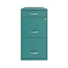 Choose from contactless same day delivery, drive up and cam lock secures top two drawers. Space Solutions 18in Deep 3 Drawer Metal Organizer File Cabinet Teal Turquoise 24415