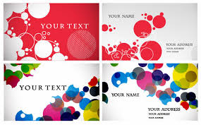 Multiple premium paper stocks available. Free Vectors Circular Bubbles Business Card Set The Vector Art