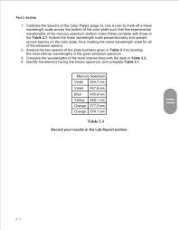 Student question sheet student coloring page teacher keysno Part 2 Activity 1 Calibrate The Spectra Of The C Chegg Com