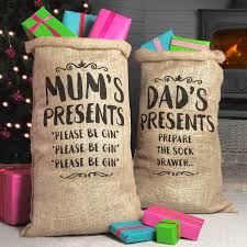 No matter where her interests may lie, we have christmas gift ideas for moms who have all sorts of passions or hobbies. Mum Dad Christmas Sacks Paper Plane