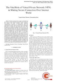Pdf The Vital Role Of Vpn In Making Secure Connection Over Internet World