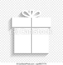New users enjoy 60% off. Gift Sign Vector White Icon With Soft Shadow On Transparent Background Canstock