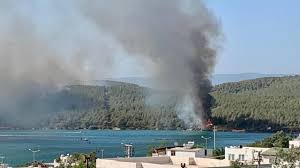 Muğla'nın bodrum ilçesine bağlı güvercinlik köyü bodrum'da yangının sıçradığı titanic otel daha önce yanan bir ormanlık arazi üzerine inşa edilmişti. Mk9qui36ee096m