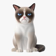 Grumpy Cat 3d Model Ad Grumpy Cat Model In 2020 Cats Grumpy Cat Cat Model