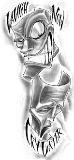 Laugh Now Cry Later Tattoo Design In Ghetto Urban Tattoo Latest Tattoo Design Latest Tattoos Tattoo Designs