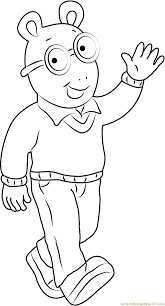 Men coloring pages ni hao, kai lan coloring pages peter. Arthur Say Hi Coloring Page For Kids Free Arthur Printable Coloring Pages Online For Kids Coloringpages101 Com Coloring Pages For Kids