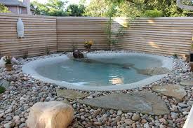 Relaxing Private Backyard Beach Pool By Biodesign Pools Backyard Beach Small Swimming Pools Small Backyard Pools