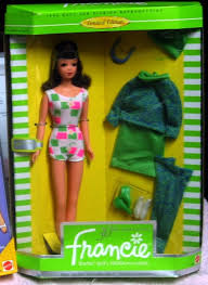 The todd doll which is made from the same mold has fuzzy brown hair. Francie Barbie Wikipedia