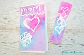 I love how simple it is to create a beautiful homemade card for mom. Mother S Day Bookmark Card Watercolor Project For Kids Projects With Kids