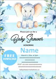 Do you know the gestation period of an elephant? Free Printable Elephant Baby Shower Invitations Templates