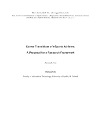We did not find results for: Pdf Career Transitions Of Esports Athletes A Proposal For A Research Framework