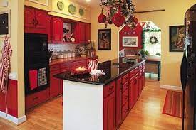 New White Kitchen Before And After Red Kitchen Cabinets Red Kitchen Yellow Kitchen
