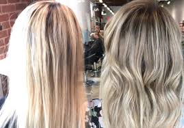 30g freelights powder + 60g 9% color touch & color touch emulsion roots: Step By Step Dimensional Blonde American Salon