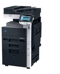 Power switch of the machine. Gebrauchter Laser Kopierer Konica Minolta Bizhub 283