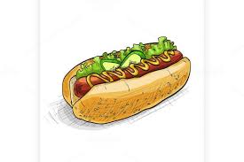 Hot Dog Color Picture Hot Dogs Colorful Pictures Food Clipart