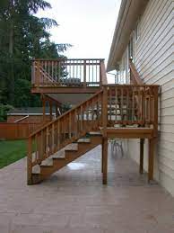 Zig Zag 2nd Story Deck Stairs With Landing Exterior Stairs Deck Steps Outdoor Stairs