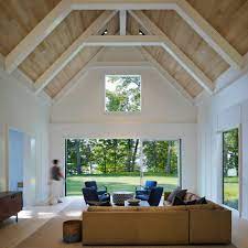 We did not find results for: This Vacation Home Resting On The Edge Of Lake Michigan Just Got An Upgrade With Lacantina Multi Slide Sy Vaulted Ceiling Living Room House Living Room Ceiling