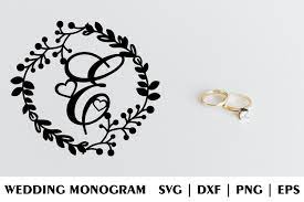 Download Letter E Of The Wedding Decorative Monogram Svg Eps Dxf Png 689377 Monograms Design Bundles