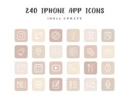240 Ios 14 App Icons Pack 40 Apps In 6 Colors Aesthetic Etsy In 2020 Iphone Apps App Icon App Covers