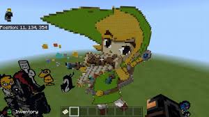 The minecraft map, link pixelart, was posted by creepergoboom. Finished Some Toon Link Pixel Art I Built It But The Design Isn T Mine Cheers To The Person Who Did Make It Tho Minecraft