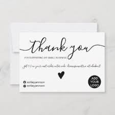 Free thank you letter for gift of money editable. 3 000 Business Thank You Cards Zazzle