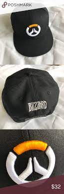 Overwatch Game Logo Hat Cap Blizzard Gamer Black Game Black Game Logo Cap Design