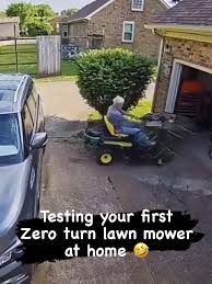 First Time Zero Turn Mower Driver Funny Video
