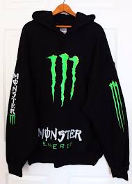 Black And Neon Green Hoodie New Monster Energy Black Green Sweater Hoodie Pullover Mens Sz Xl Cotton Pocket Energy Clothing Monster Energy Clothing Monster Energy