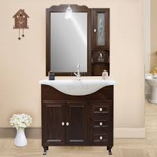 Trova una vasta selezione di mobili e pensili per il bagno a prezzi vantaggiosi su ebay. Mobile Da Bagno 85 Cm Classico In Legno Arte Povera Con Specchio E Pensile Le Chic Arredamenti