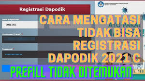 Jadi semakin mandiri kan, semoga bermanfaat yakita akan belajar cara unduh dan install dapodik 2021. Cara Mengatasi Tidak Bisa Registrasi Dapodik 2021 C File Prefill Tidak Ditemukan Youtube