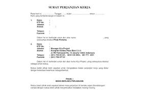 2 contoh surat perjanjian kerja. Simak 4 Contoh Surat Kontrak Kerja Yang Sederhana Tokopedia Blog