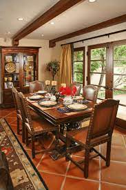 The paintings above the shelf depict a spanish matador whose heart has been broken by a senorita, says artist carole meyer. 60 Spanish Style Dining Room Ideas Photos Home Stratosphere