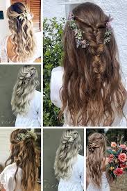 It was very rare to see a young woman getting married with long flowing hair trailed behind her in place of her train. 22 Half Up Wedding Hairstyles For 2020 Kiss The Bride Magazine