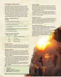 Sorcerer Origin Cosmic Sorcery A Sorcerer Who Draws Their Power From The Light Of The Stars And The Energy Of The Cosmo Dnd Sorcerer Dnd Classes Home Brewing