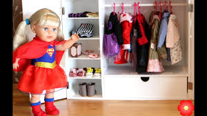 Baby Doll Wardrobe Canopy Bed Dolls Bedroom Closet Tour And Dress Up Baby Born Doll Youtube