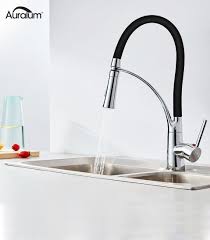 Auralum Mitigeur D Evier Noir Bec Haut 2 Jets Robinet Cuisine Avec Douchette Flexible Extractible Douchette Robinet Cuisine Avec Douchette Robinet Cuisine