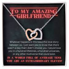 To Girlfriend Gift You are an Extraordinary Eleven Stranger Things Inspired  Interlock Heart Necklace For Anniversary, Birthday or Valentine's Day -  Walmart.com