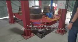 Inverted Translating Synchronized Two Lifting Screw Jack System