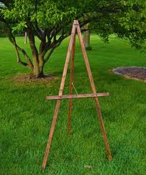 White Wedding Floor Easel With Adjustable Shelf Wooden Art Etsy Wood Easel Diy Easel Art Easel