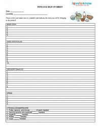 Ecce (livres) nombre de pages: 7 Sign Up Sheet For Potluck Ideas Potluck Thanksgiving Potluck Sign Up Sheets