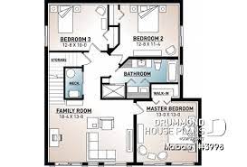Modern house plan with a shed roof. Sloped Lot House Plans Walkout Basement Drummond House Plans